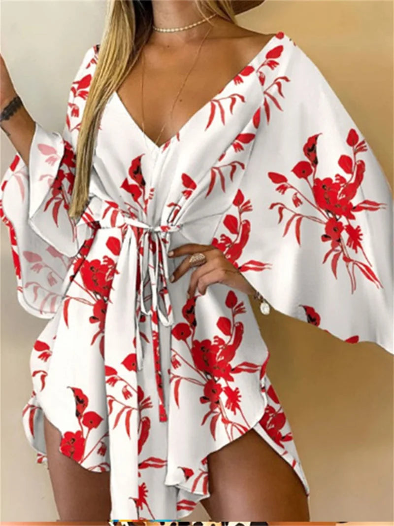 Breezy Batwing Belted Mini