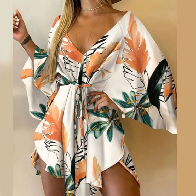 Breezy Batwing Belted Mini