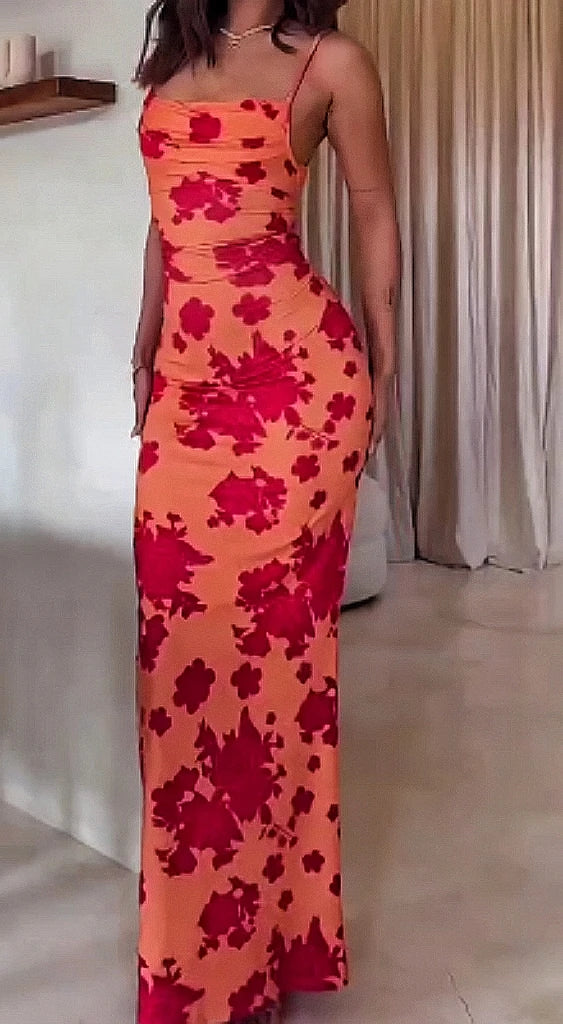 Summer Blossom Backless Maxi