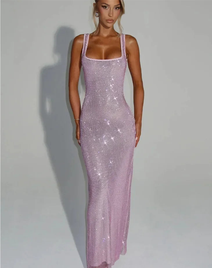 Sass & Sparkle Backless Sequin Gown