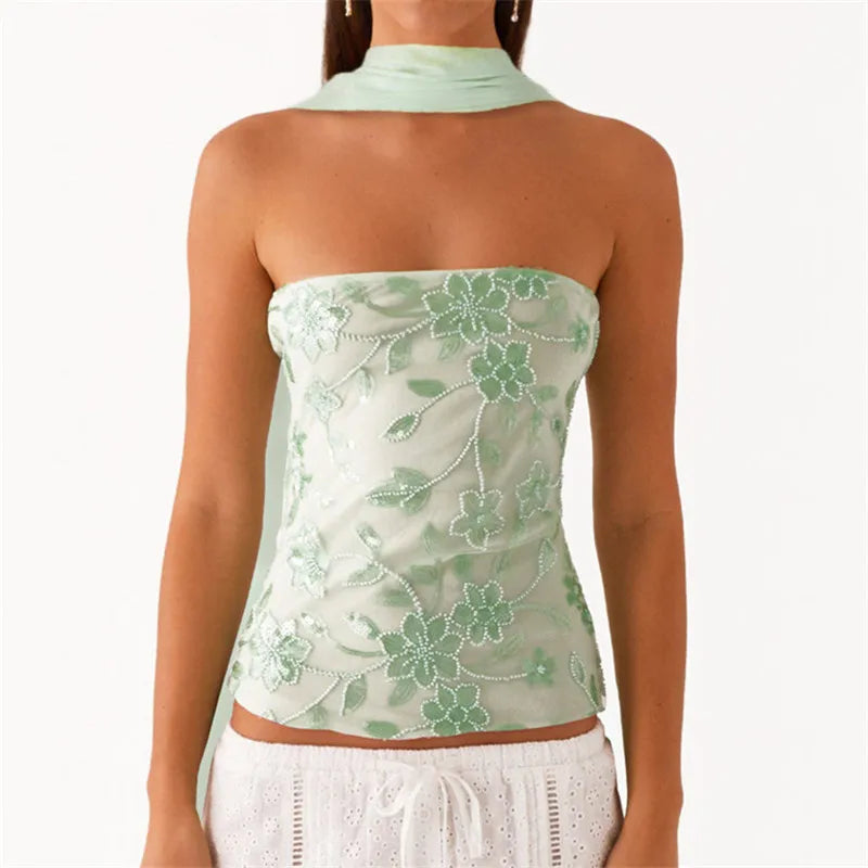 Pearl & Rhinestone Sparkle Top