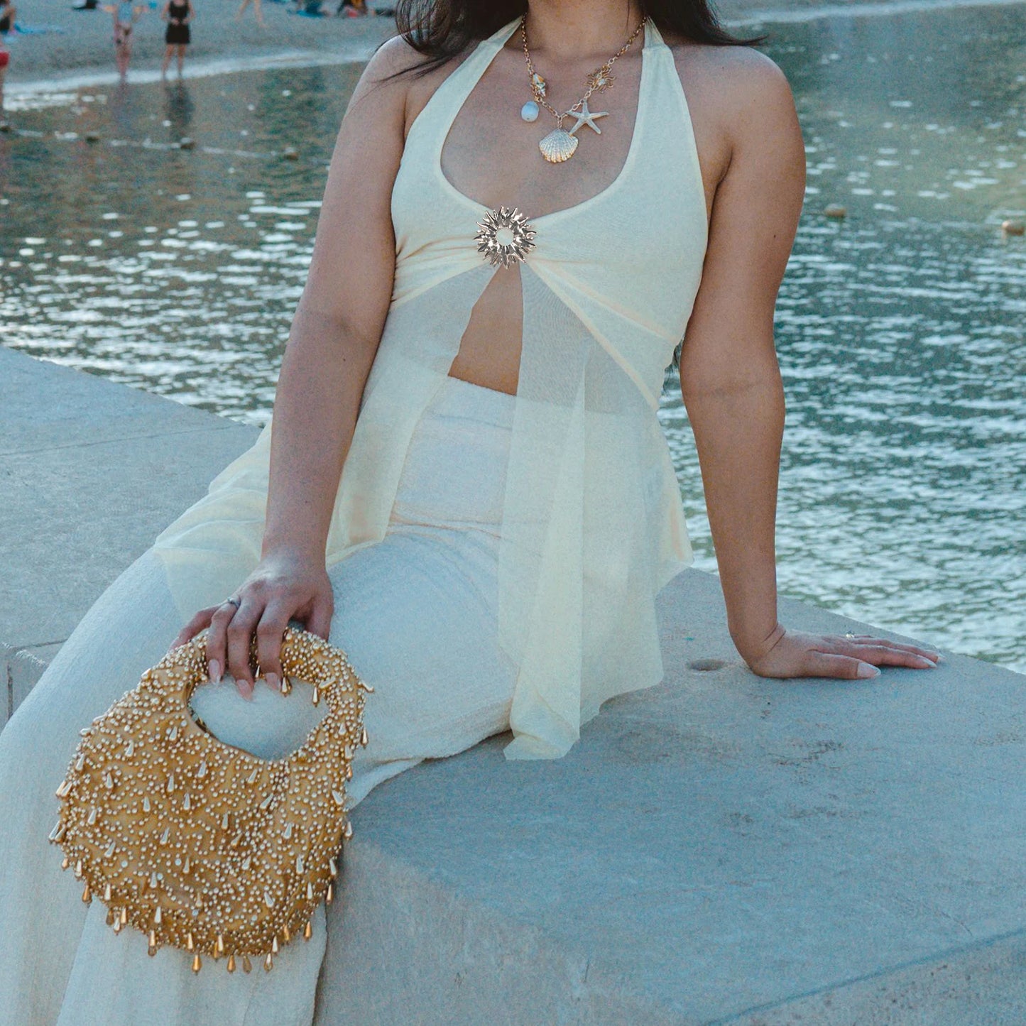 The Laced Mesh Halter