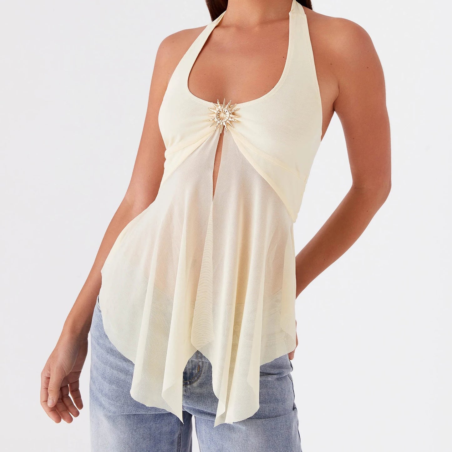 The Laced Mesh Halter
