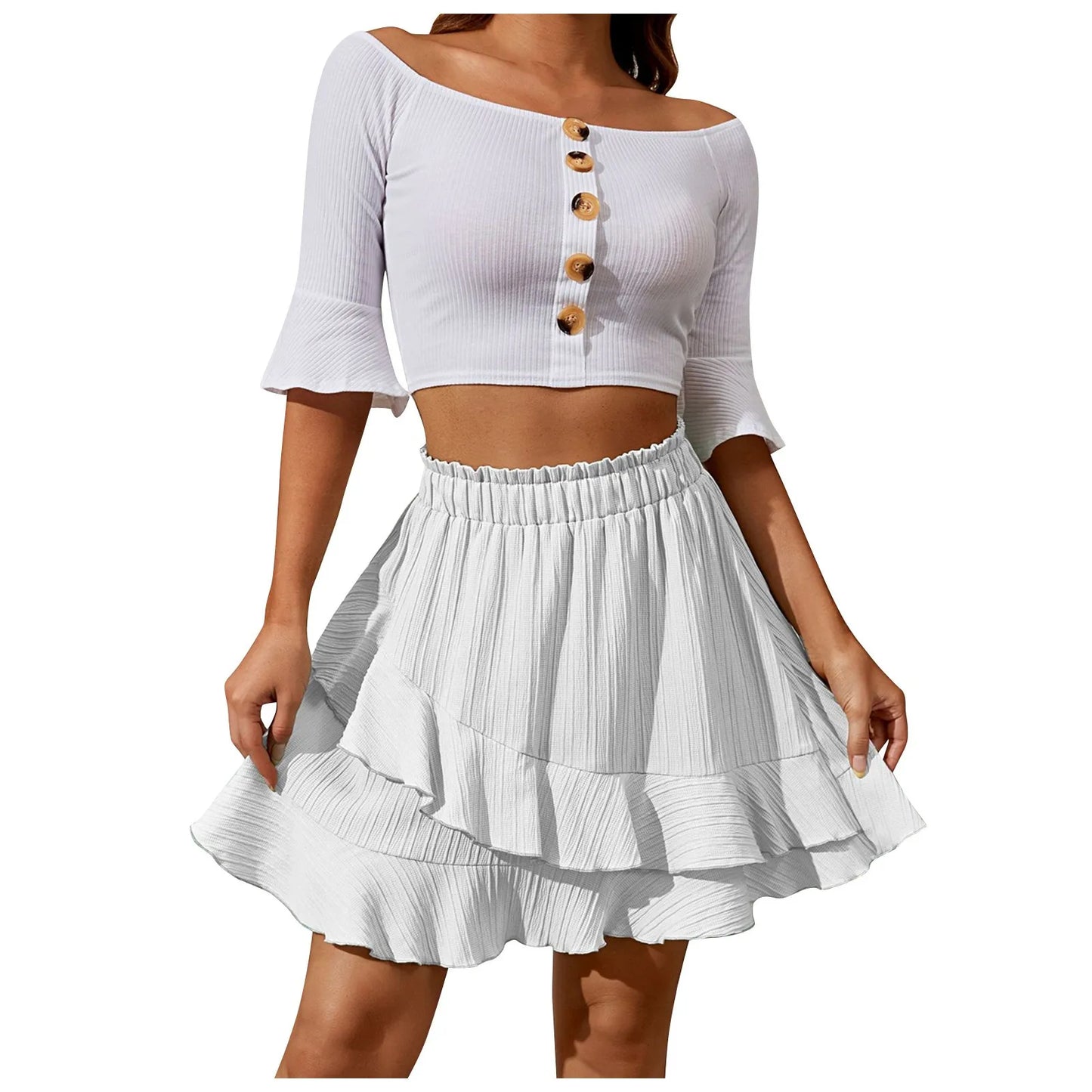 Feminine Flounce Skirt