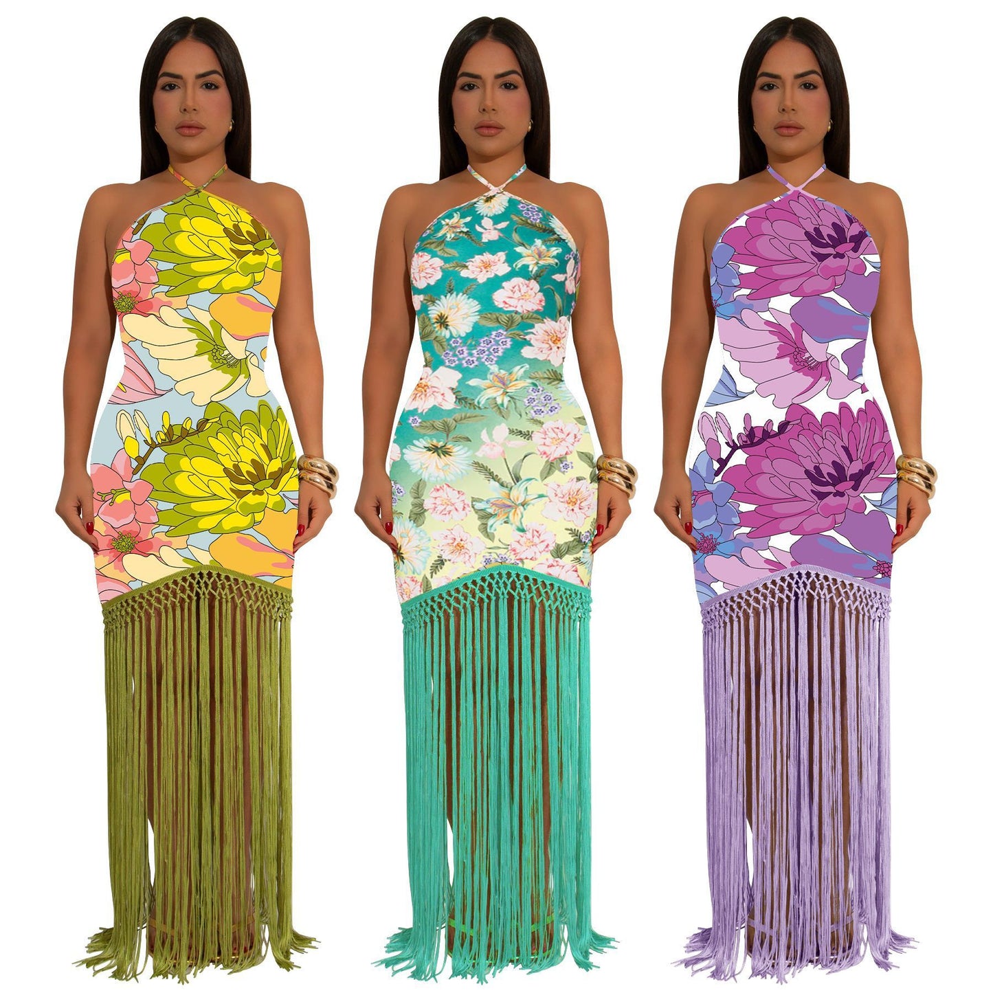 Bloom & Fringe Dress - Dollella