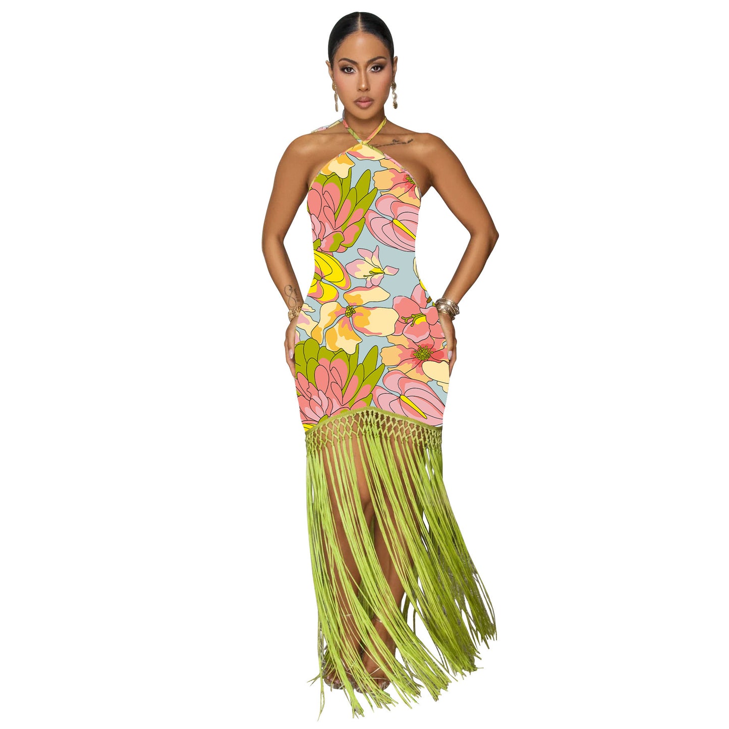 Bloom & Fringe Dress - Dollella
