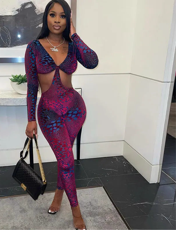Violet Wild Hollow Jumpsuit - Dollella