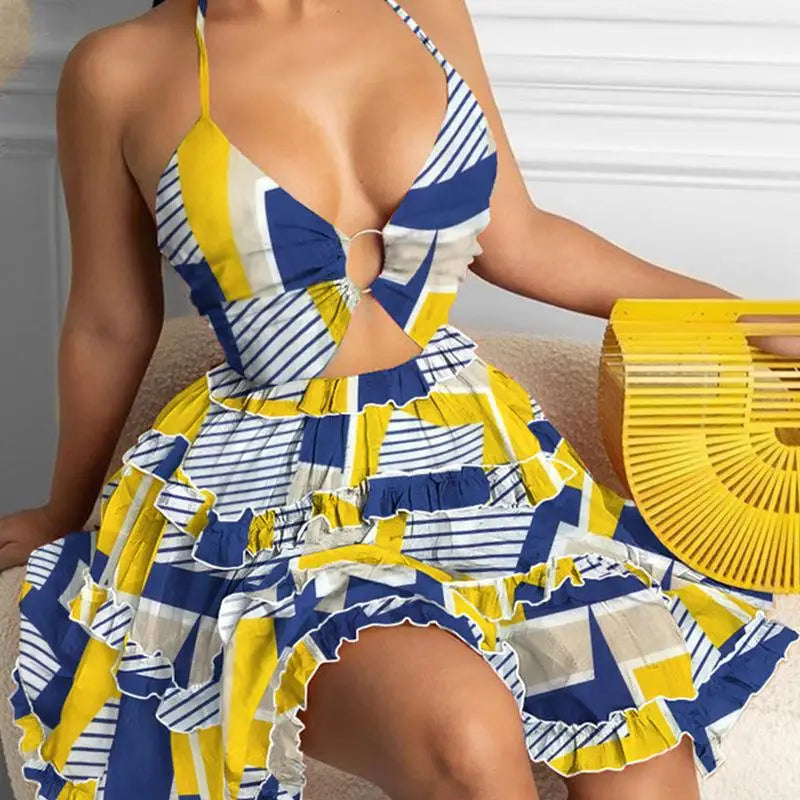 Floral Hollow-Out Dress Dollella
