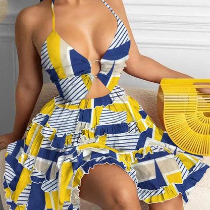 Floral Hollow-Out Dress Dollella