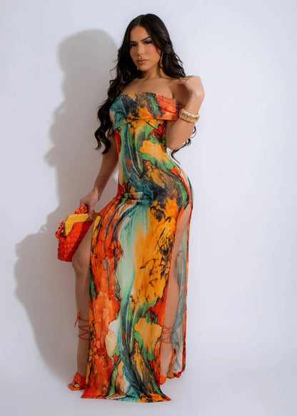 Colorburst Chic Maxi Dress Dollella
