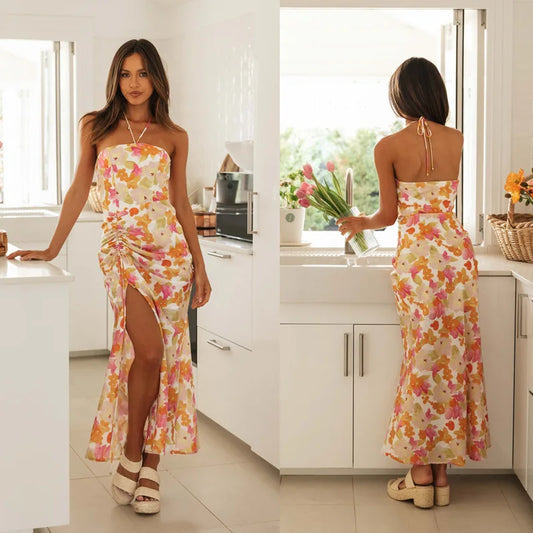 Ruched Garden Midi