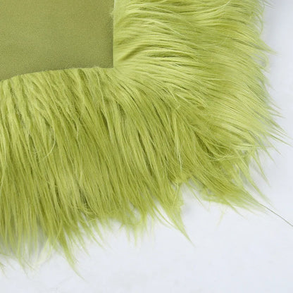 Eden Fur-Trim Midi Dress