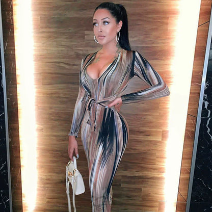 Opal Waves Midi Dress