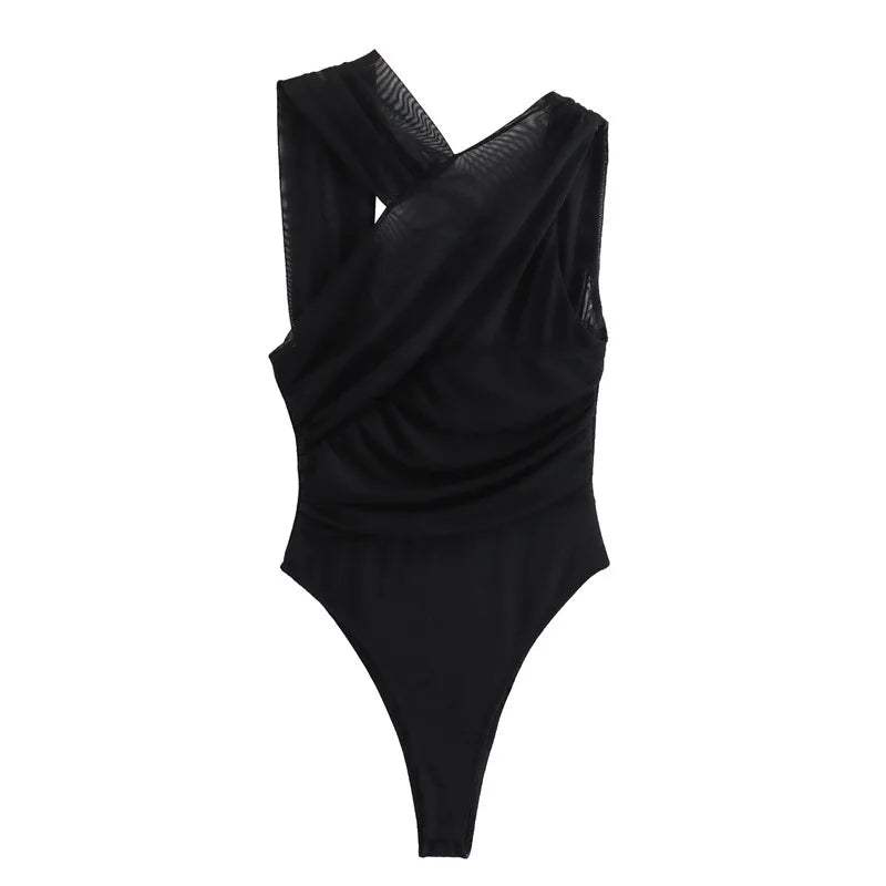 Flutter Pleat Bodysuit