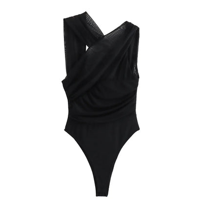 Flutter Pleat Bodysuit