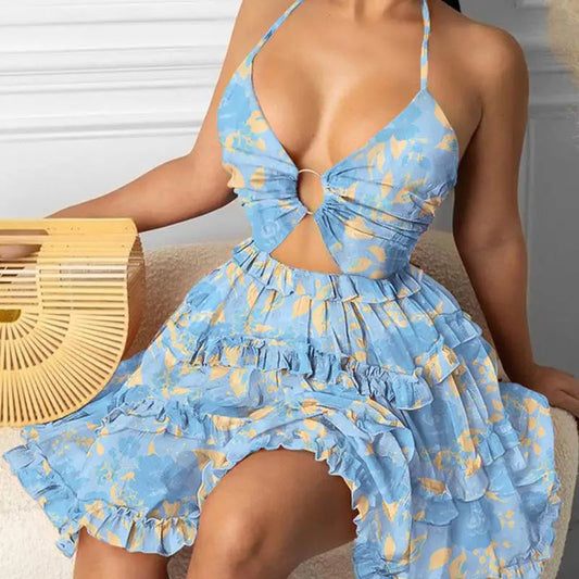 Floral Hollow-Out Dress