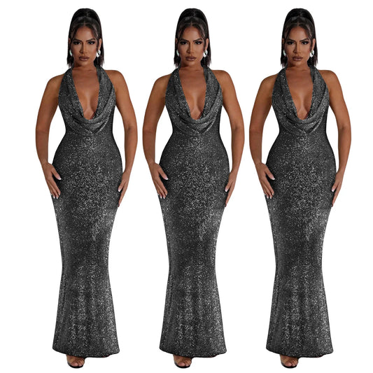Moonlit Cascade Mermaid Dress