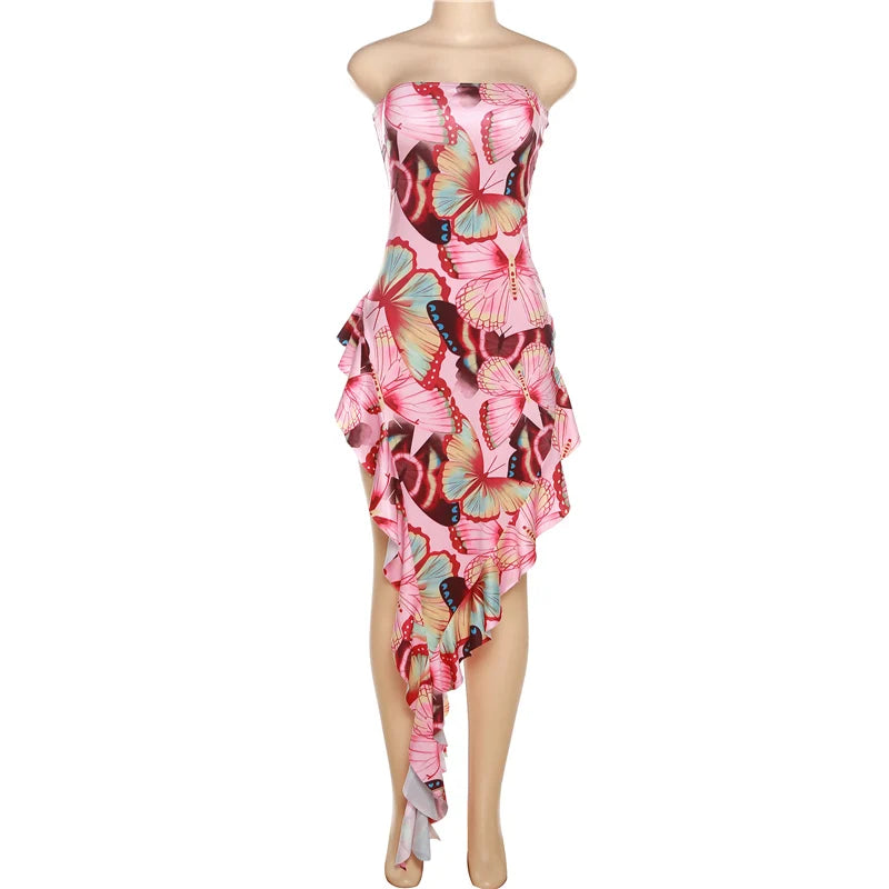Butterfly Kiss High-Slit Midi