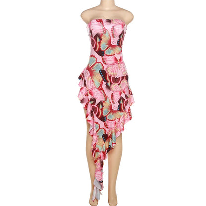 Butterfly Kiss High-Slit Midi
