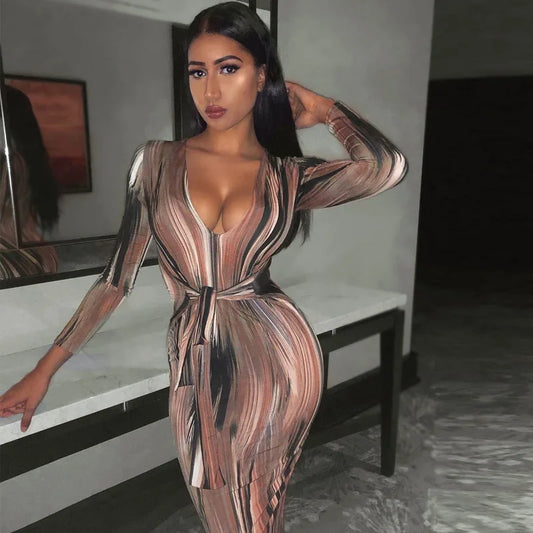 Opal Waves Midi Dress