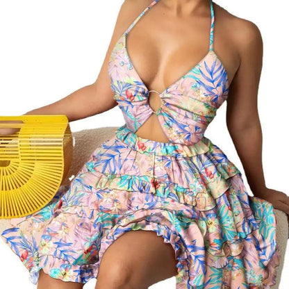 Floral Hollow-Out Dress Dollella