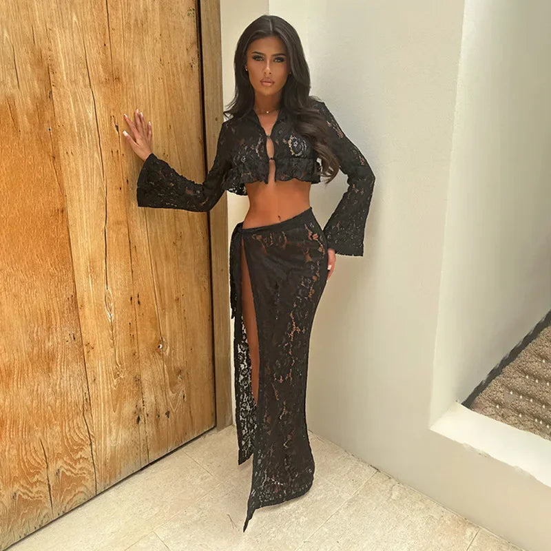 Romantic Lace Two-Piece Set Dollella