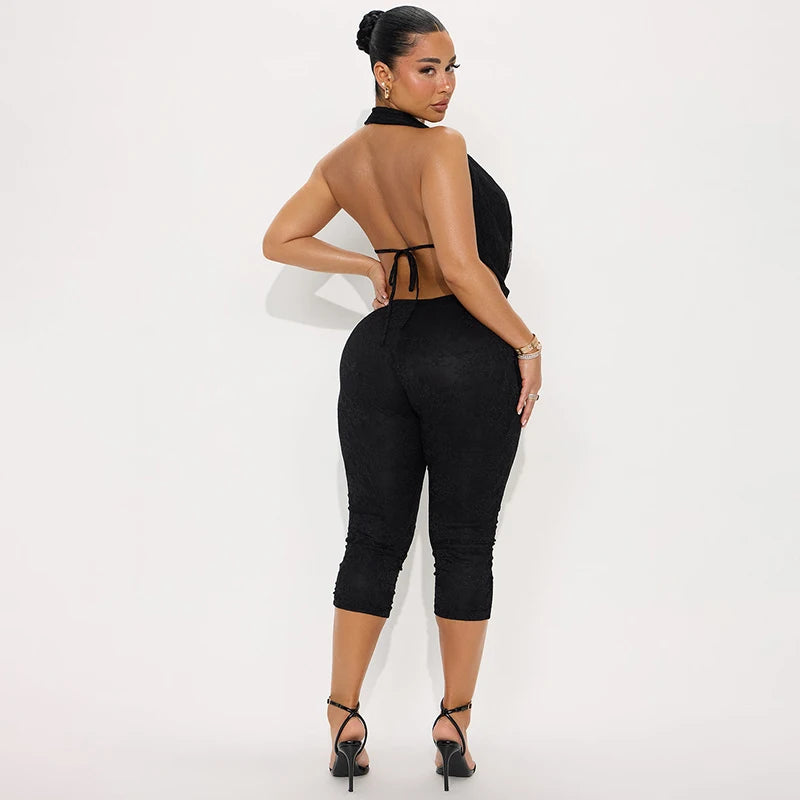 Luxe Lace Halter - Dollella