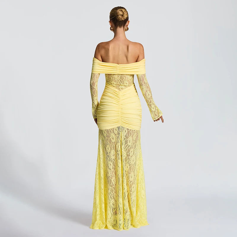 Marigold Majesty Lace Dress - Dollella