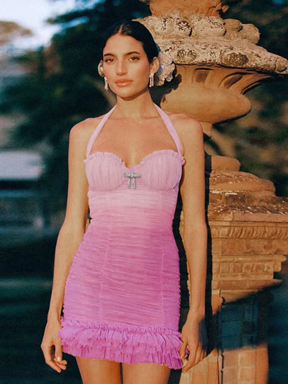 Strawberry Sky Halter Mini - Dollella