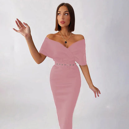 Timeless Off-Shoulder Midi