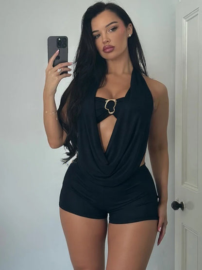 Midnight Halter Playsuit