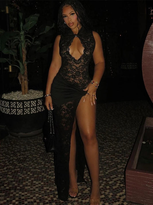 Sophistique Lace Evening Maxi