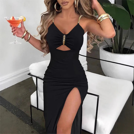 Linked Allure Cutout Midi Dress