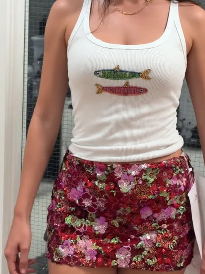Lobster luxe tank & skirt co-ord - Dollella