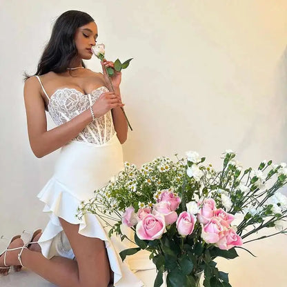 Lace Desire High-Slit Midi