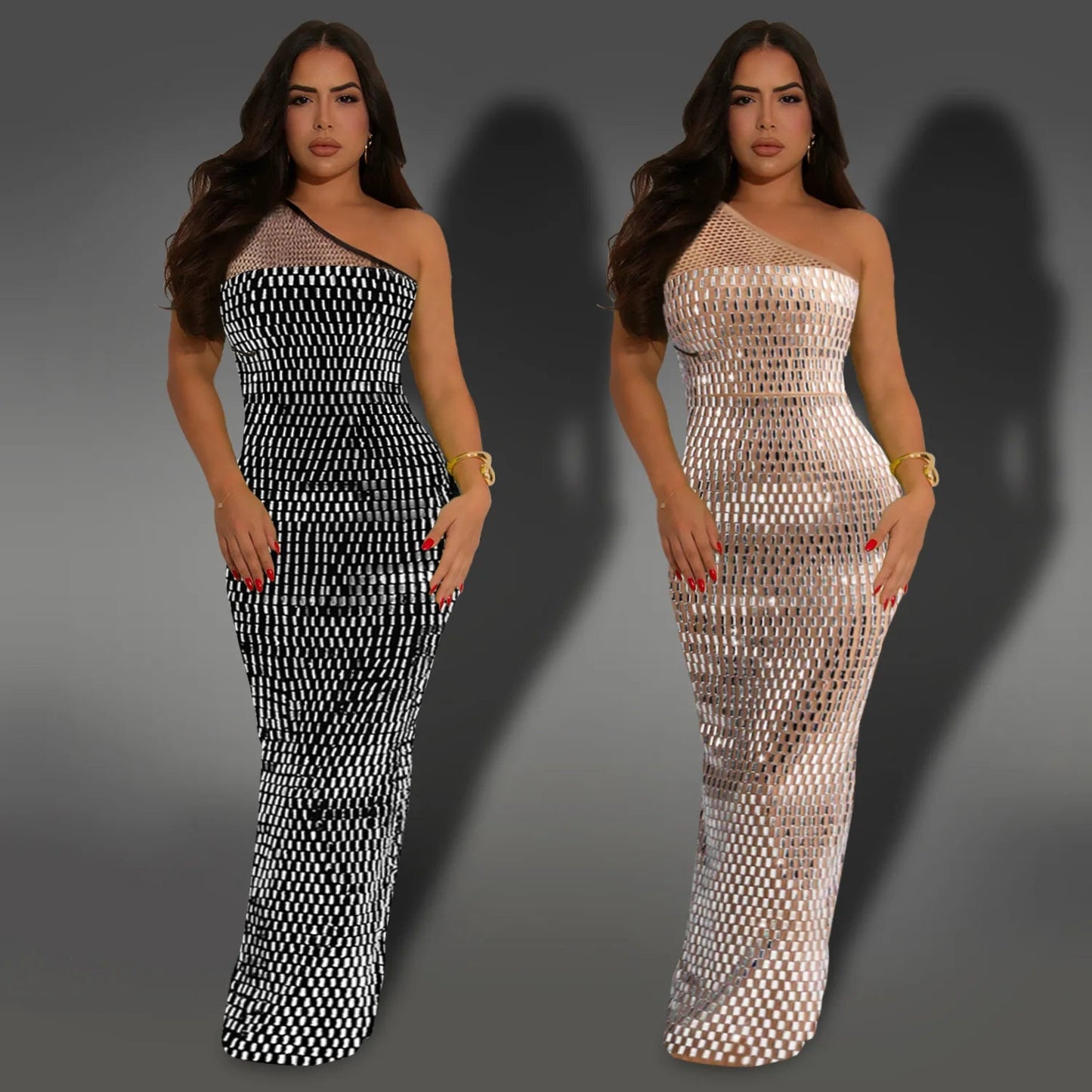 Midnight Radiance One-Shoulder Go Dollella