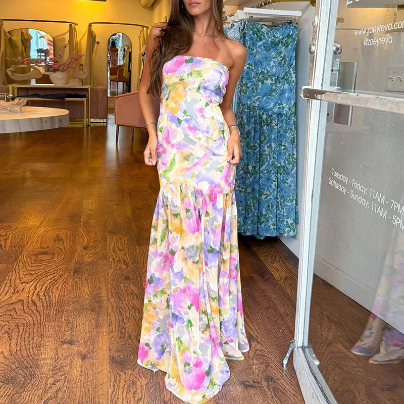 Floral Fantasy Maxi Dress Dollella