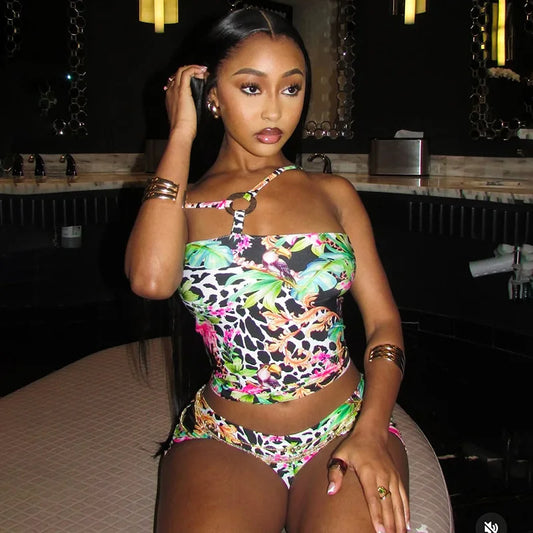 Jungle Spirit Halter Tankini