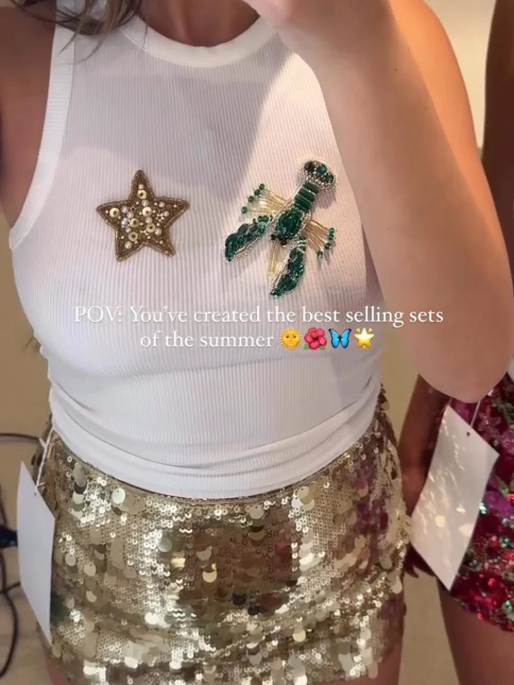 Lobster luxe tank & skirt co-ord - Dollella