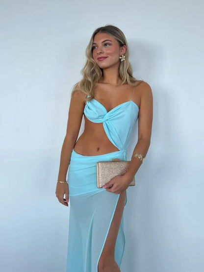 Temptress Mesh Slit Maxi