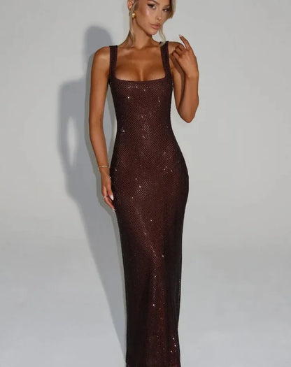 Sass & Sparkle Backless Sequin Gown