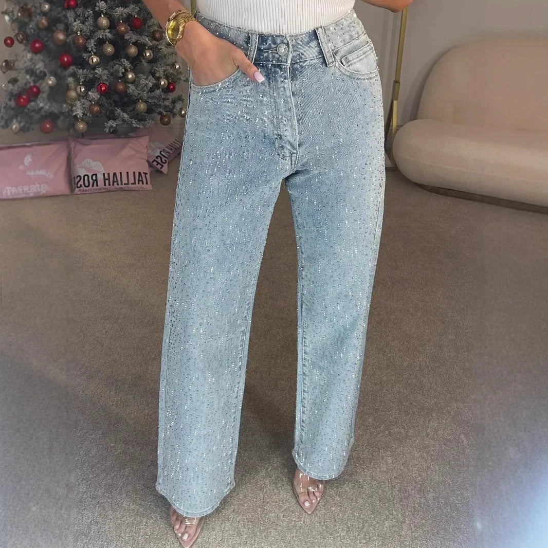 Washed Diamond Jeans - Dollella