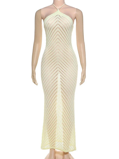 Lattice Luxe Halter Gown