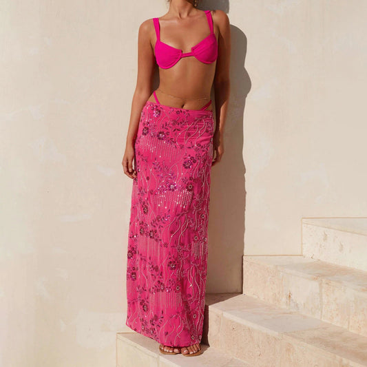 Sparkle Bloom Maxi Skirt