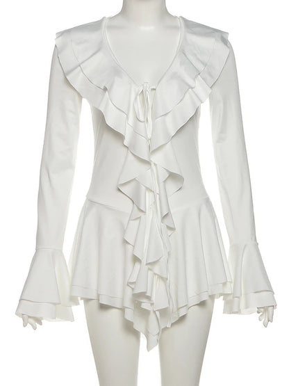 Evelyn Ruffle Hem Dress Dollella