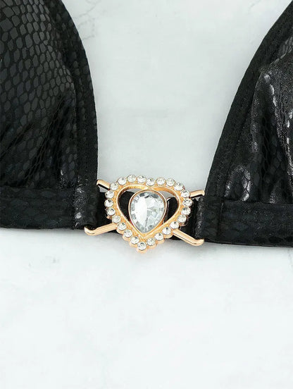Crystal Heart Halter Bikini