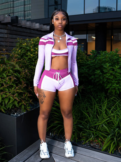 Zip Contrast Co-ord Duo