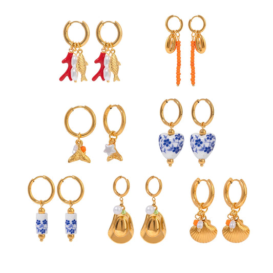 Twinkle Drop Charm Earrings