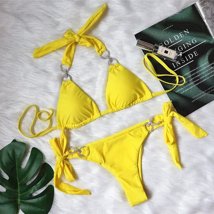 DazzleGlam Halter Bikini