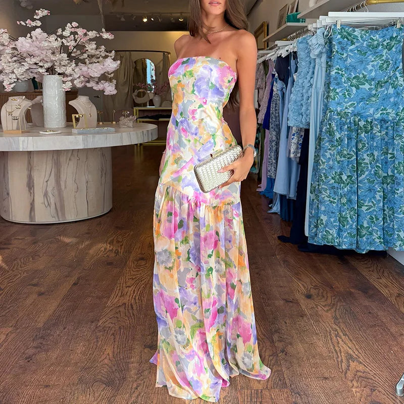 Floral Fantasy Maxi Dress Dollella